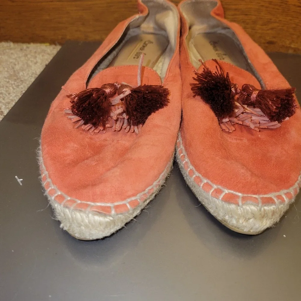 Carmen Saiz Espadrille‎ Flats Womens EU 40 US 9.5-10 Coral Suede Tassel...
